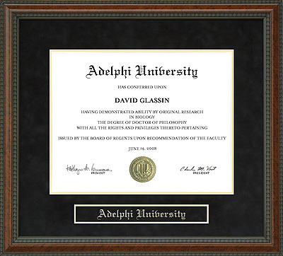 Adelphi University (AU) Diploma Frame