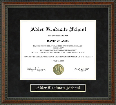 Adler Graduate School (AGS) Diploma Frame