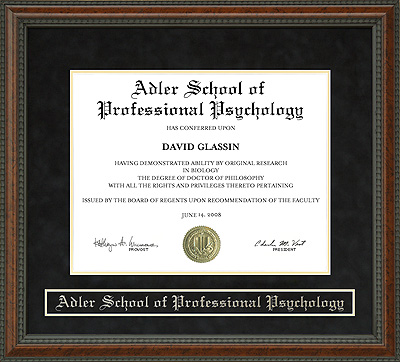 Adler School of Professional Psychology Diploma Frame
