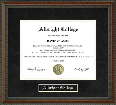 Albright College Diploma Frame