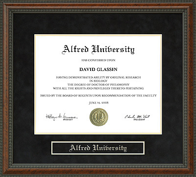 Alfred University Diploma Frame