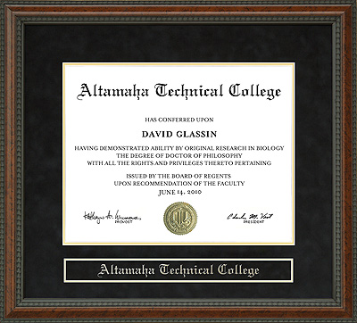 Altamaha Technical College Diploma Frame