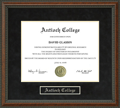 Antioch College Diploma Frame