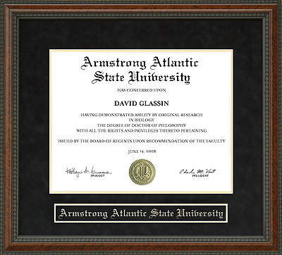 Armstrong Atlantic State University (AASU) Diploma Frame
