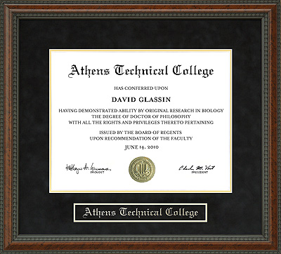 Athens Technical College Diploma Frame