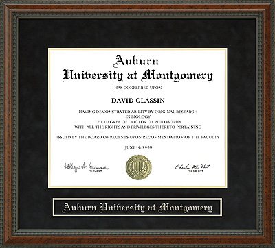Auburn University at Montgomery (AUM) Diploma Frame