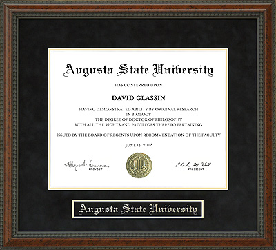 Augusta State University (ASU) Diploma Frame