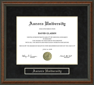 Aurora University (AU) Diploma Frame