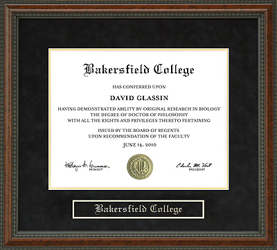 Bakersfield College Diploma Frame