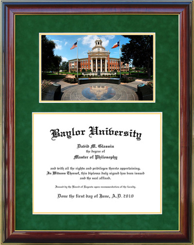 Baylor University Frame with Campus Artwork