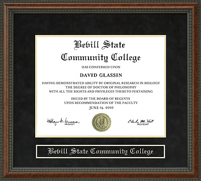 Bevill State Community College (BSCC) Diploma Frame