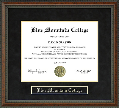 Blue Mountain College (BMC) Diploma Frame