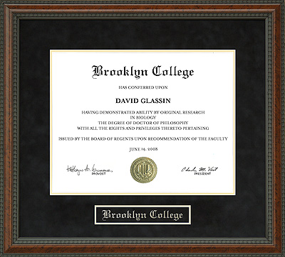 Brooklyn College Diploma Frame
