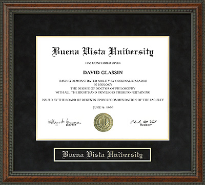 Buena Vista University (BVU) Diploma Frame