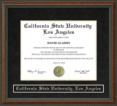 California State University, Los Angeles (CSULA) Diploma Frame