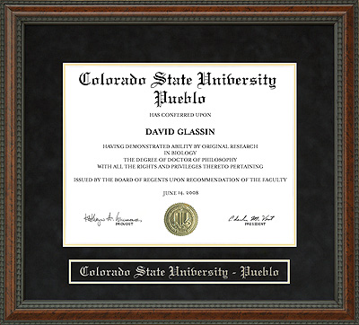Colorado State University - Pueblo (CSU-Pueblo) Diploma Frame