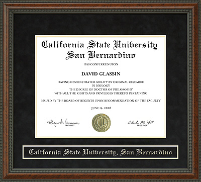 California State University, San Bernardino (CSUSB) Diploma Frame