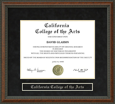 California College of the Arts (CCA) Diploma Frame