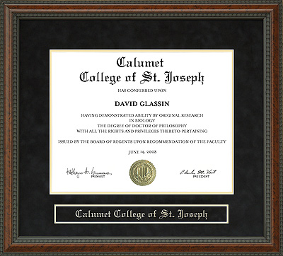 Calumet College of St. Joseph (CCSJ) Diploma Frame