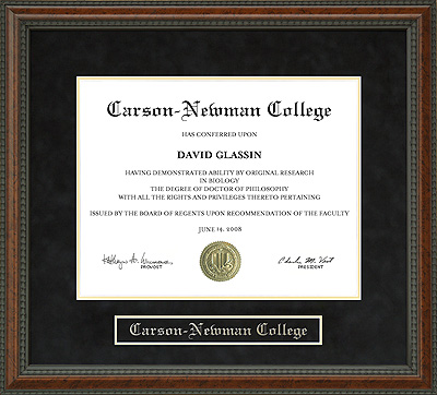 Carson-Newman College (C-N) Diploma Frame