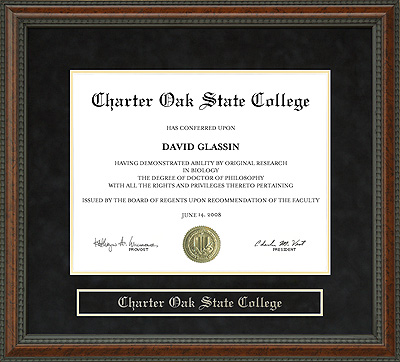Charter Oak State College (COSC) Diploma Frame