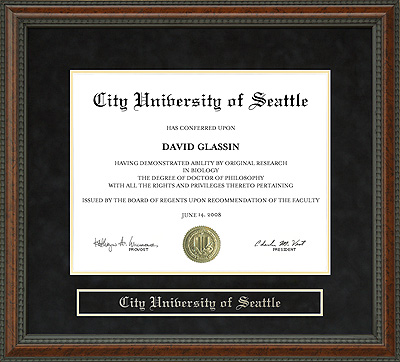 City University of Seattle (CityU) Diploma Frame