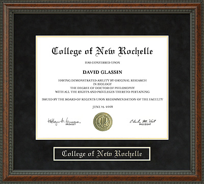 College of New Rochelle (CNR) Diploma Frame