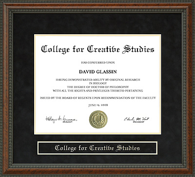 College for Creative Studies (CCS) Diploma Frame