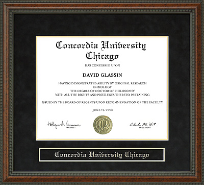 Concordia University Chicago Diploma Frame
