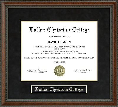 Dallas Christian College (DCC) Diploma Frame