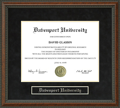 Davenport University Diploma Frame