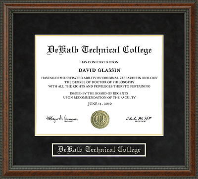 DeKalb Technical College Diploma Frame