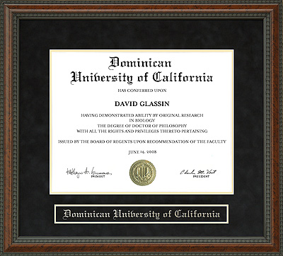 Dominican University of California Diploma Frame