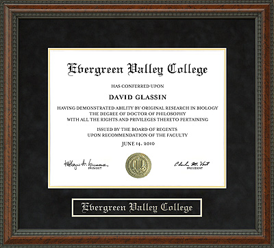 Evergreen College on Evergreen Valley College Evc Diploma Frame Wordyisms