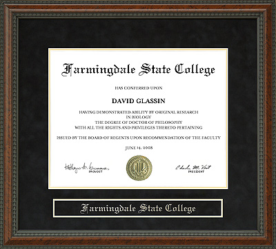 Farmingdale State College (SUNY) Diploma Frame
