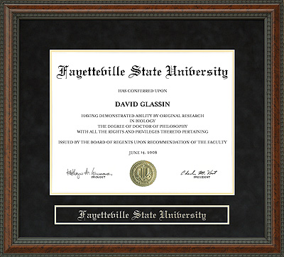 Fayetteville State University Diploma Frame