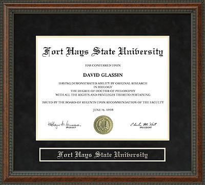 Fort Hays State University (FHSU) Diploma Frame