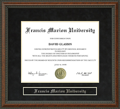Francis Marion University (FMU) Diploma Frame