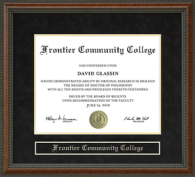 Frontier Community College Diploma Frame
