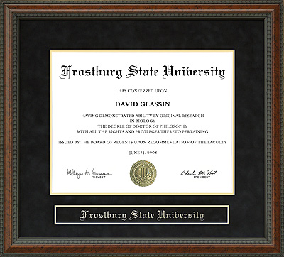 Frostburg State University (FSU) Diploma Frame