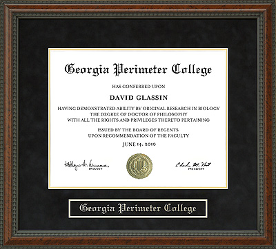 Georgia Perimeter College (GPC) Diploma Frame