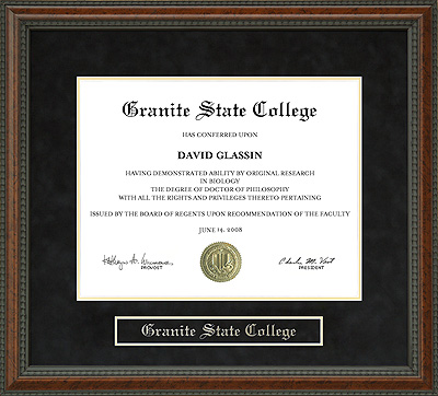 Granite State College (GSC) Diploma Frame