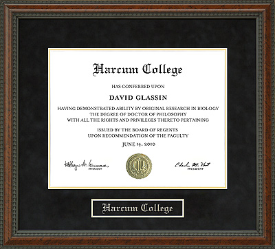 Harcum College Diploma Frame
