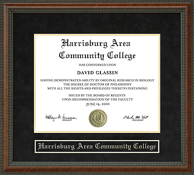 Harrisburg Area Community College (HACC) Diploma Frame