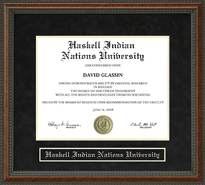 Haskell Indian Nations University Diploma Frame