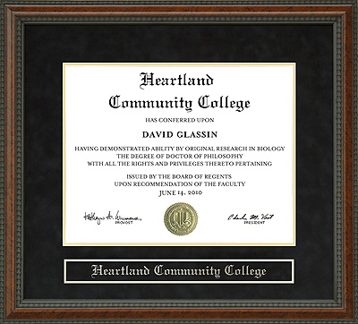 Heartland Community College Diploma Frame