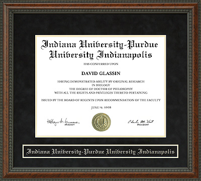 Indiana University-Purdue University Indianapolis (IUPUI) Diploma Frame