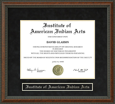 Institute of American Indian Arts (IAIA) Diploma Frame