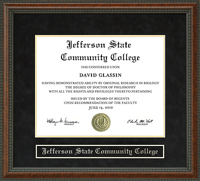 Jefferson State Community College (JSCC) Diploma Frame