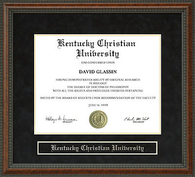 Kentucky Christian University (KCU) Diploma Frame